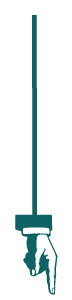 Pointer that tells the visitor to scroll downward.